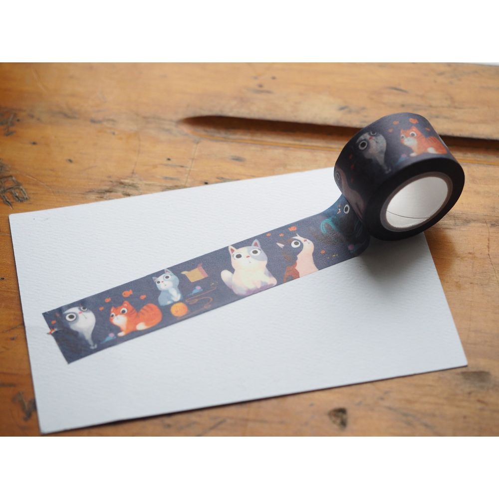 The Little Red House - Wide Washi Tape - Meow