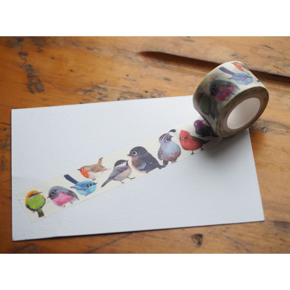 The Little Red House - Wide Washi Tape - Birdies
