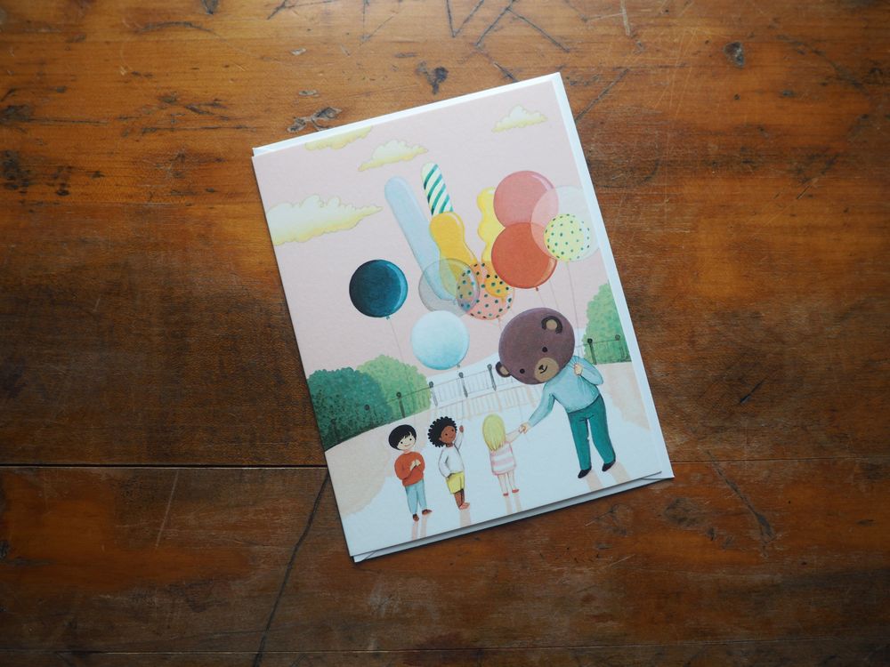 JooJoo Paper - Bear Man Greeting Card