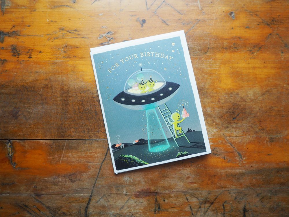 JooJoo Paper - Aliens Birthday Card
