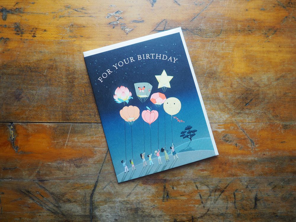 JooJoo Paper - Lanterns Birthday Greeting Card