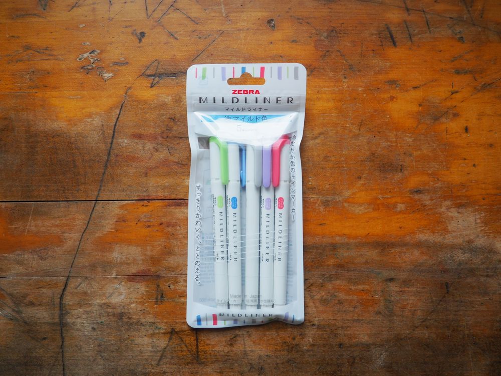 Zebra Mildliner Set - Mild Colors Set 1 (Pack of 5) – Wonder Pens
