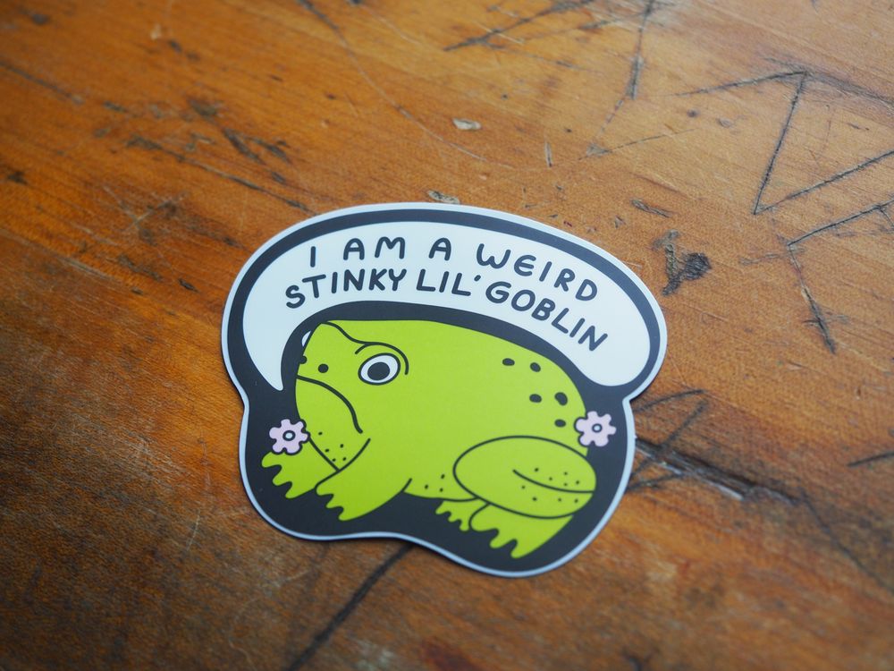 Vinyl Sticker - Weird Stinky Goblin