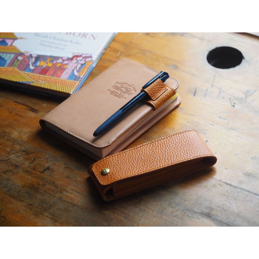 The Superior Labor Leather Magnetic Pen Clip - Toscana - Camel