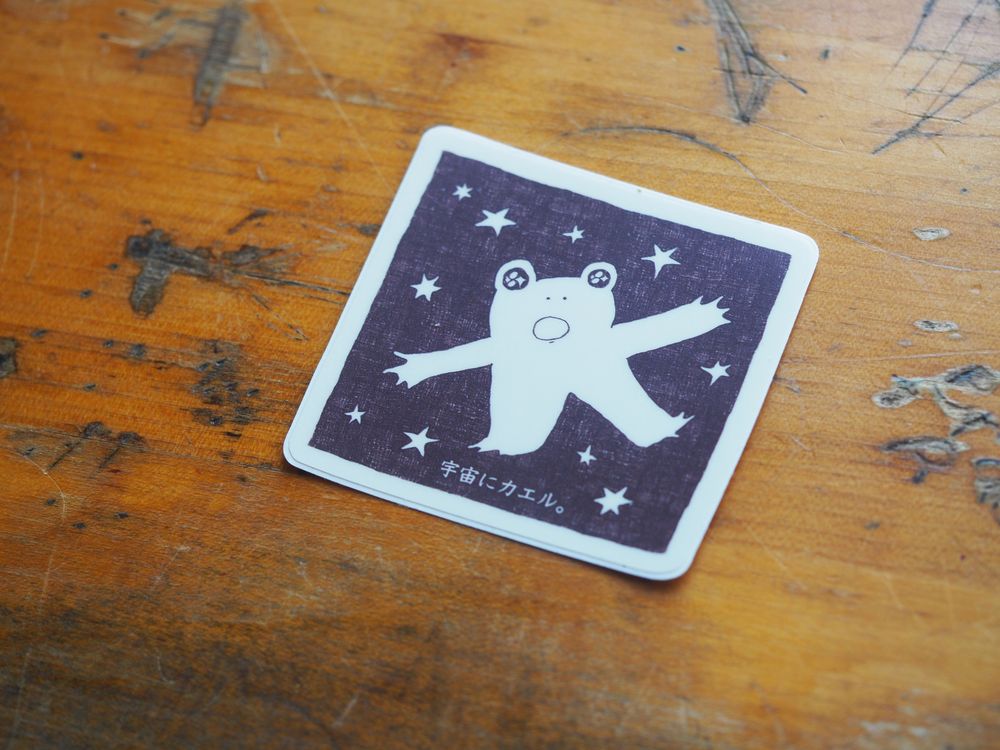 Foonie - Vinyl Sticker - Back to the Universe Frog
