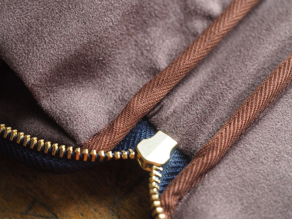 Kyoku Haku - Leather Zippered 10 Pen Case - Brown