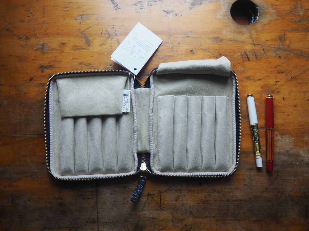 Kyoku Haku - Seigaiha Zippered 10 Pen Case
