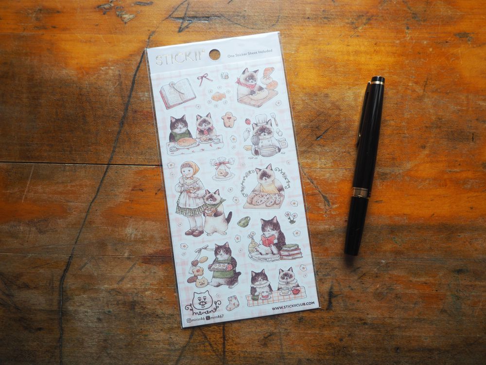 STICKII - Sticker Sheet - Pastry Chef Cats