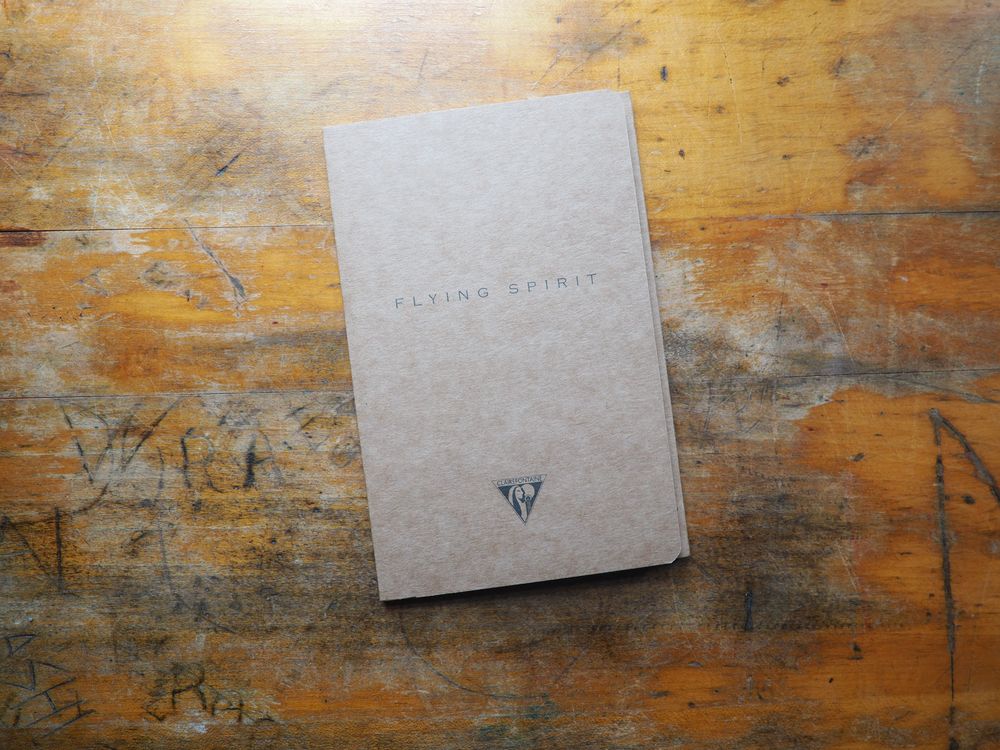 Clairefontaine - Flying Spirit Stitchbound Notebook - 11x17cm - Tan (Lined)