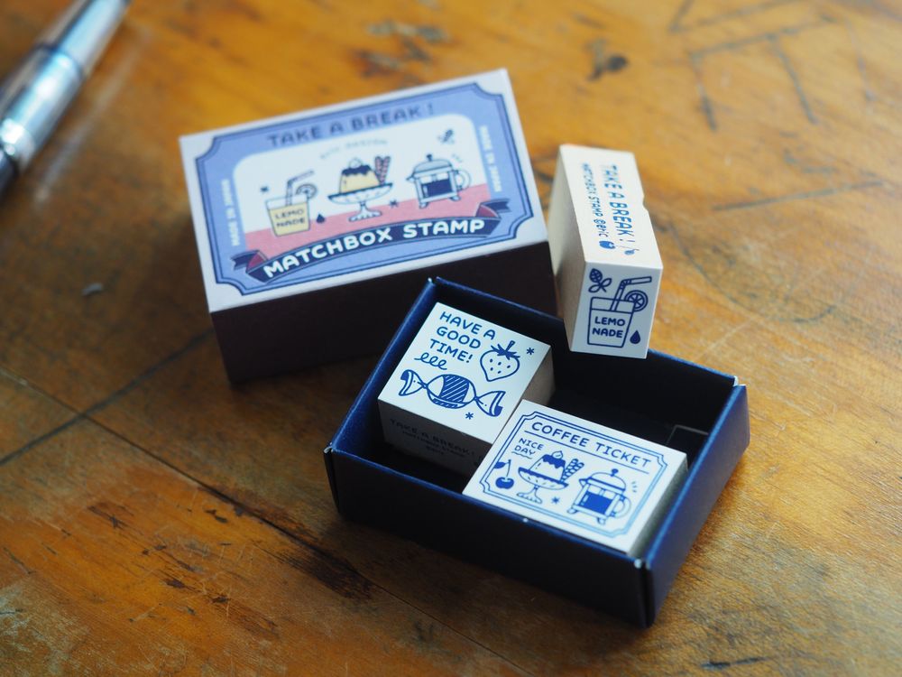 eric x Sanby Matchbox Stamp Set - Coffee Shop