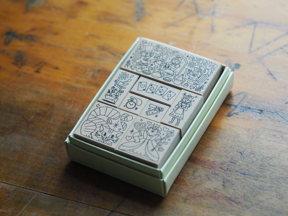 Shunsuke Satake x Sanby Stamp Set - Alice in Wonderland (Set of 8)