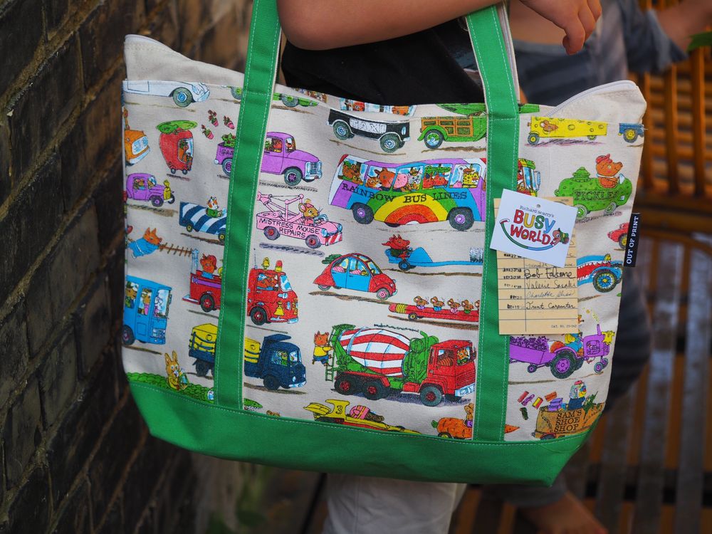 Richard Scarry: Cars and Trucks and Things That Go Zippered Tote Bag
