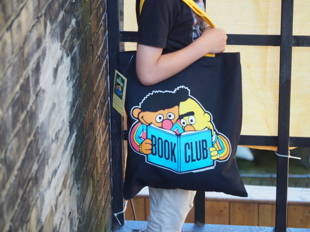 Sesame Street Bert and Ernie Book Club Tote Bag
