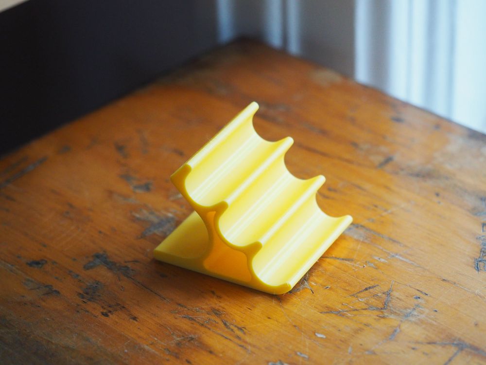 Desk Pen Stand for 3 - Yellow