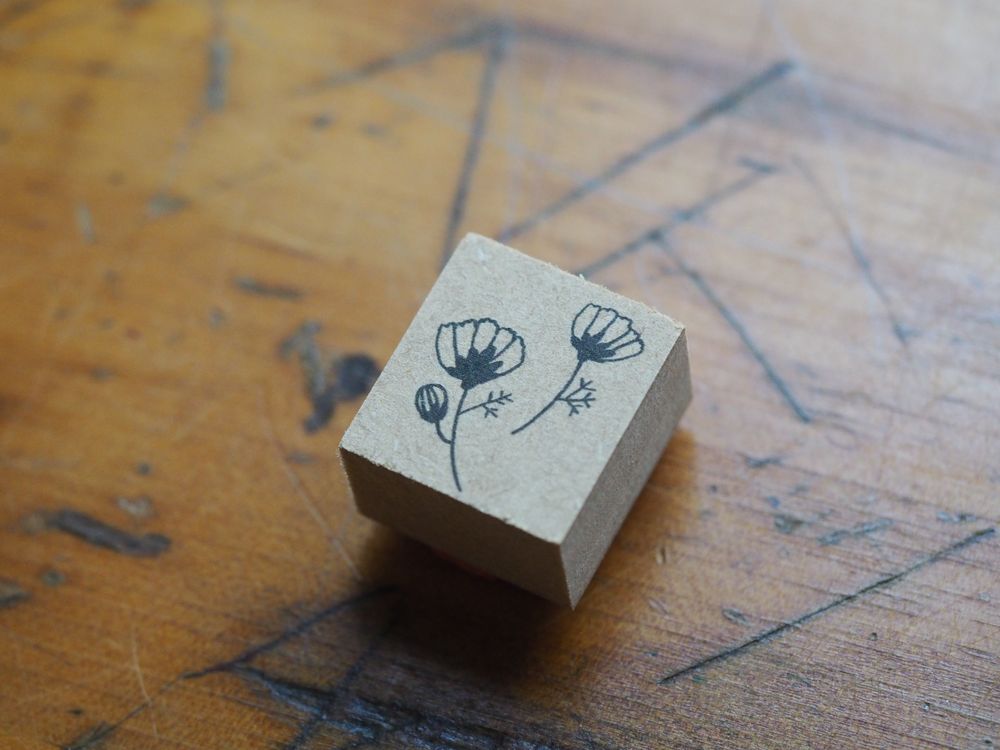 Stamp Marche Rubber Stamp - Illustrated stamp "Cosmos" by Emi Nakano (a-144)