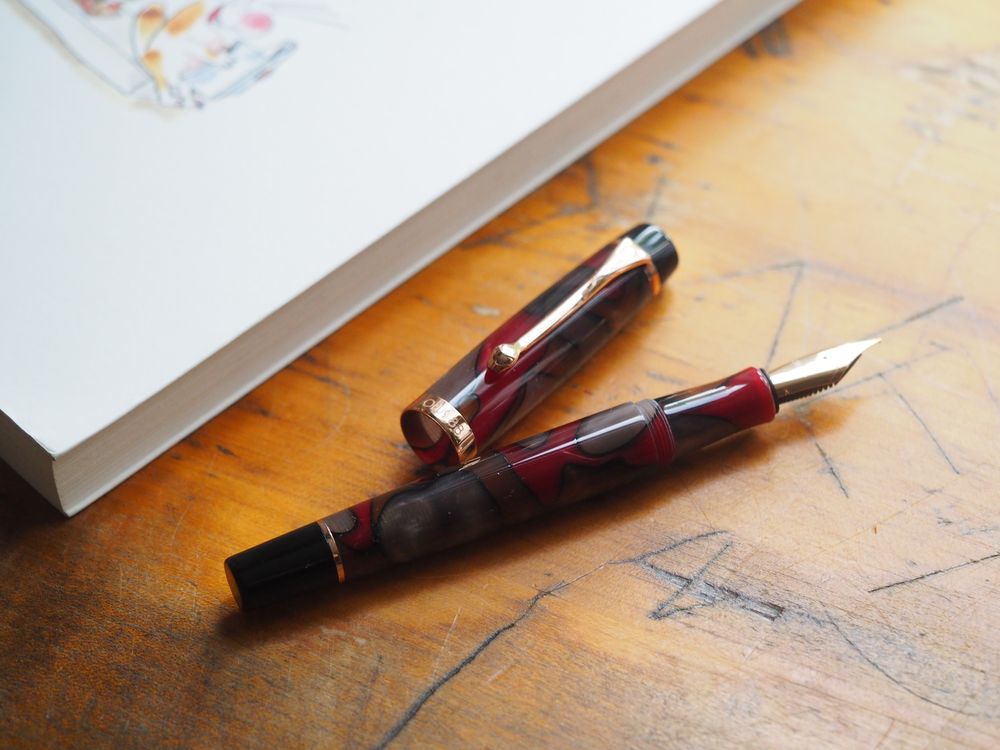 Opus 88 Harmony Fountain Pen - Red/Grey