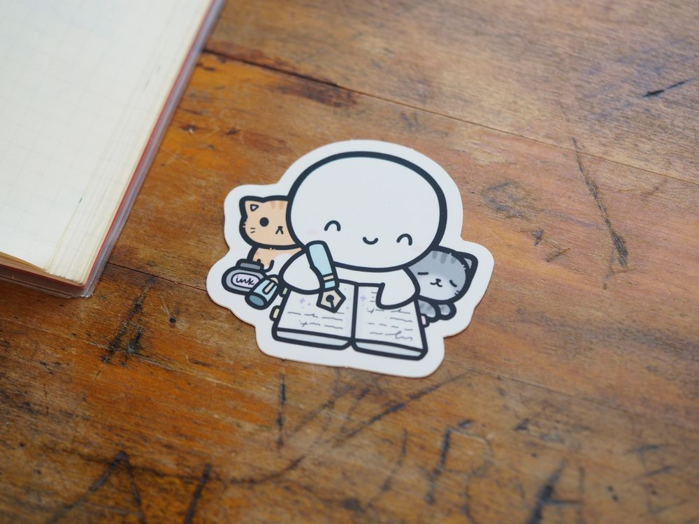 TheCoffeeMonsterzCo x Wonder Pens - Vinyl Sticker - Journalling with Cats