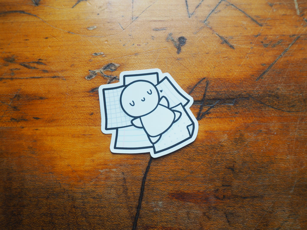 TheCoffeeMonsterzCo - Vinyl Sticker - I Love Paper