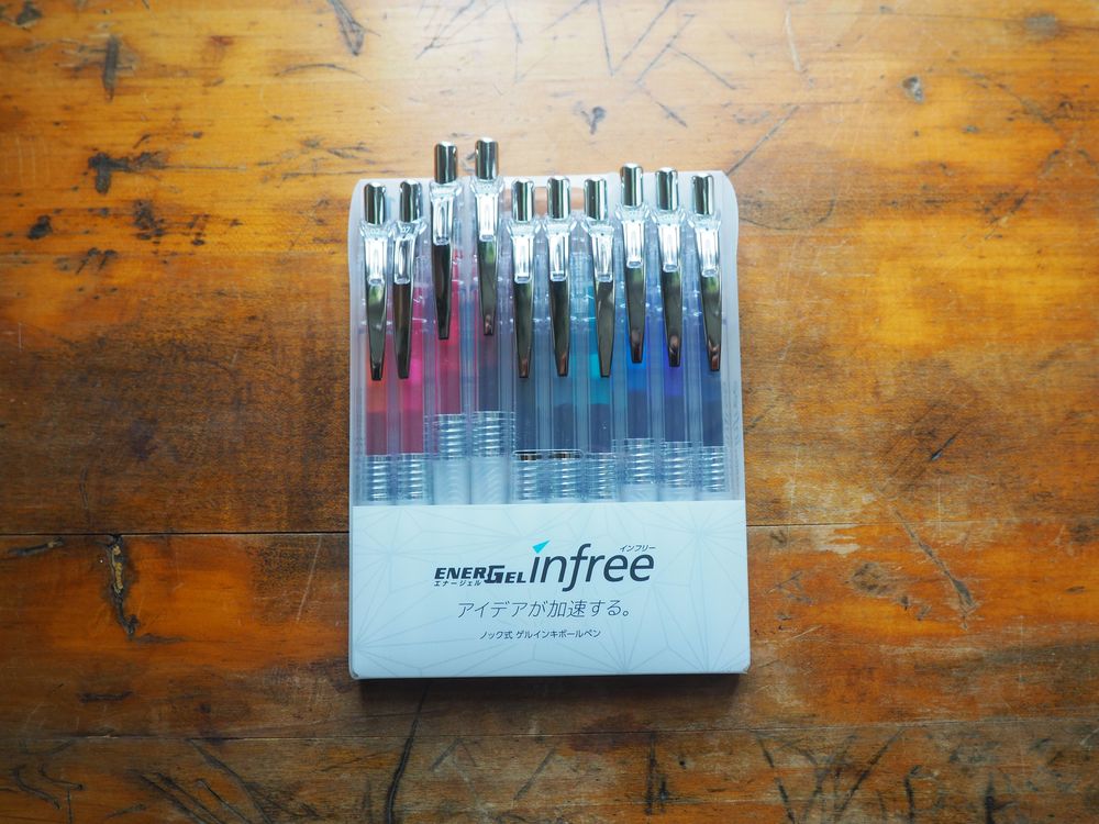 Pentel Energel infree 0.7mm Gel Pen - Set of 10