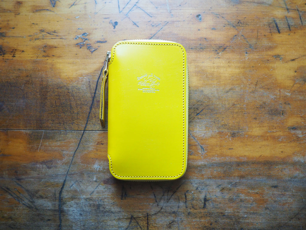 The Superior Labor Bridle Leather Pen Zip Case - Yellow