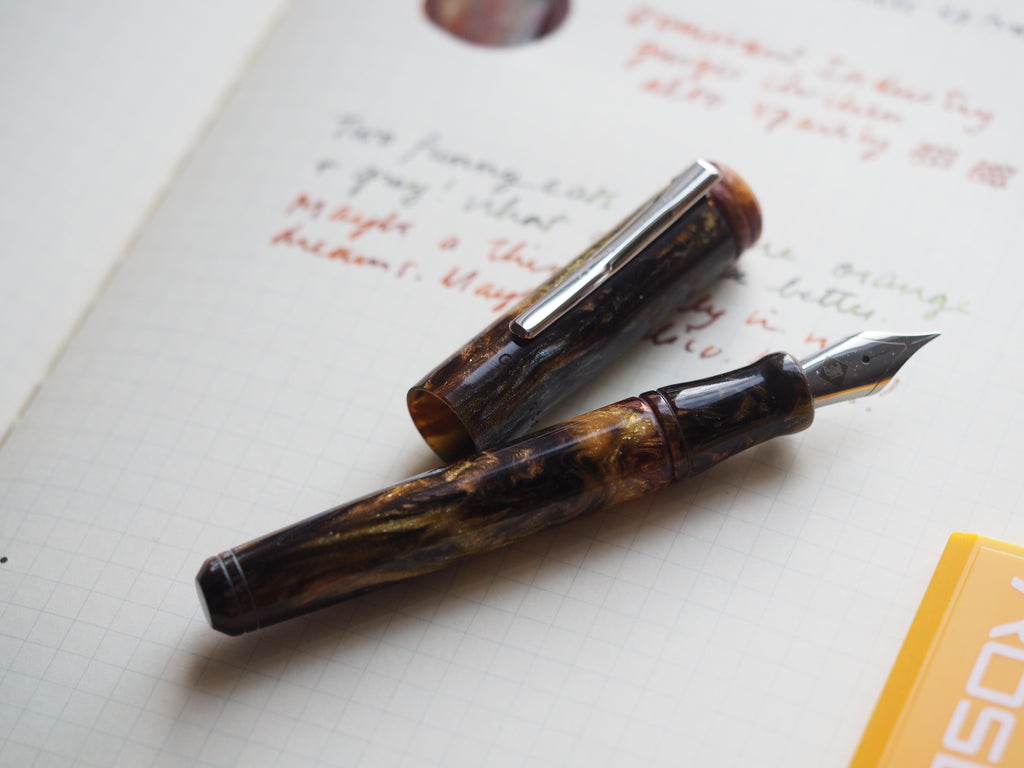 Franklin-Christoph Special Edition Pocket 20 Fountain Pen - Walnut - Wonder Pens Exclusive with Clip