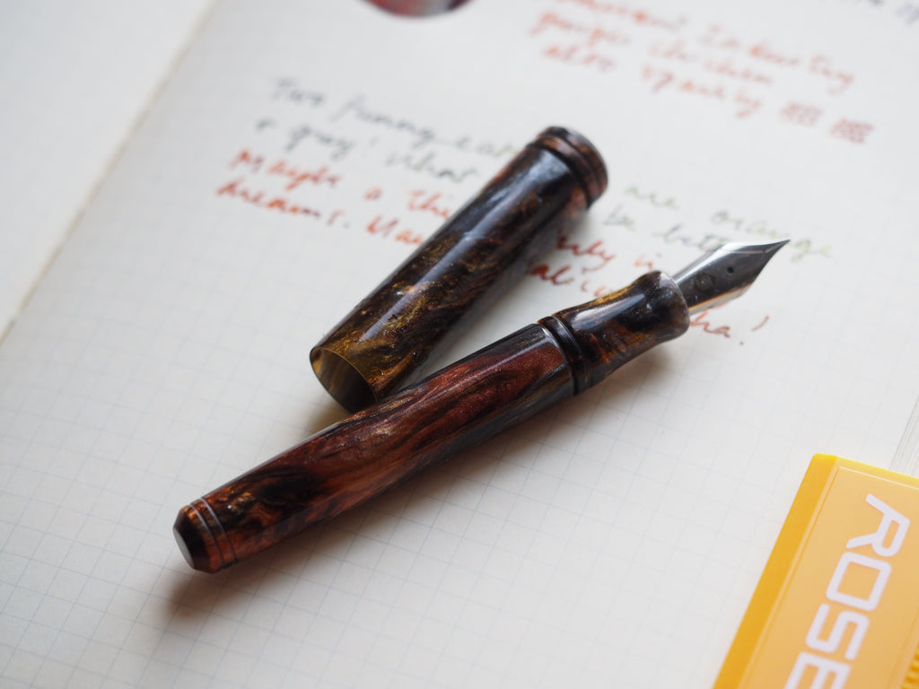 Franklin-Christoph Special Edition Pocket 20 Fountain Pen - Walnut - Wonder Pens Exclusive Unclipped