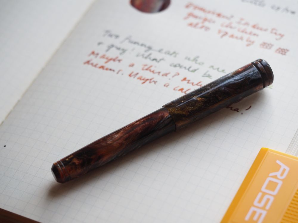 Franklin-Christoph Special Edition Pocket 20 Fountain Pen - Walnut - Wonder Pens Exclusive Unclipped