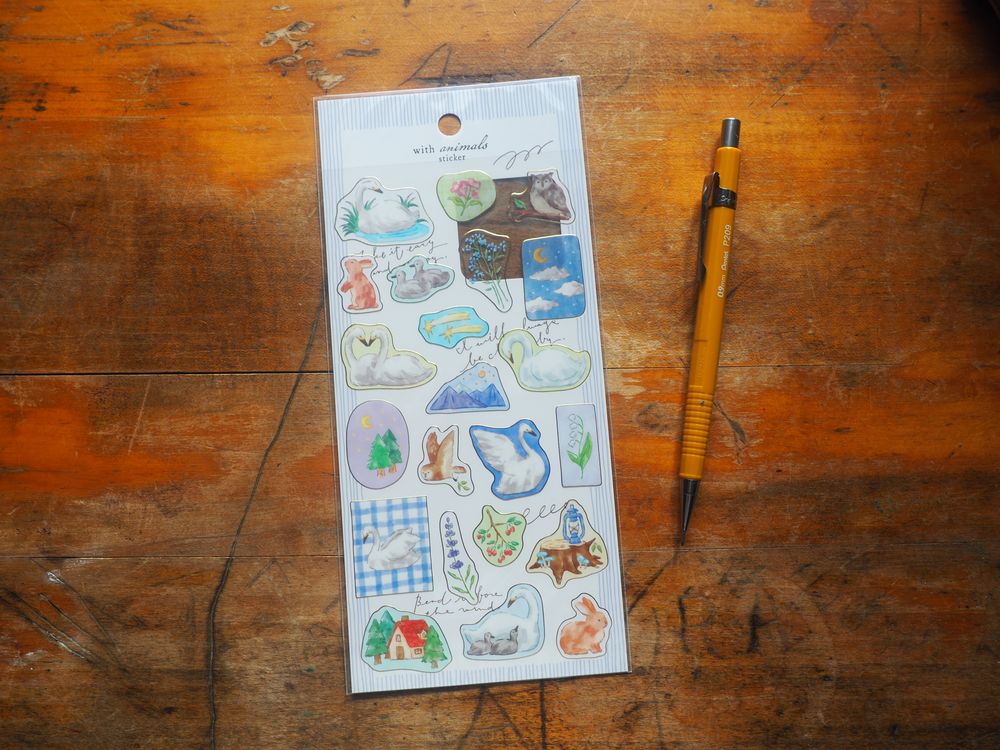 Mindwave - Sticker Sheet - With Animals Swans (82574)