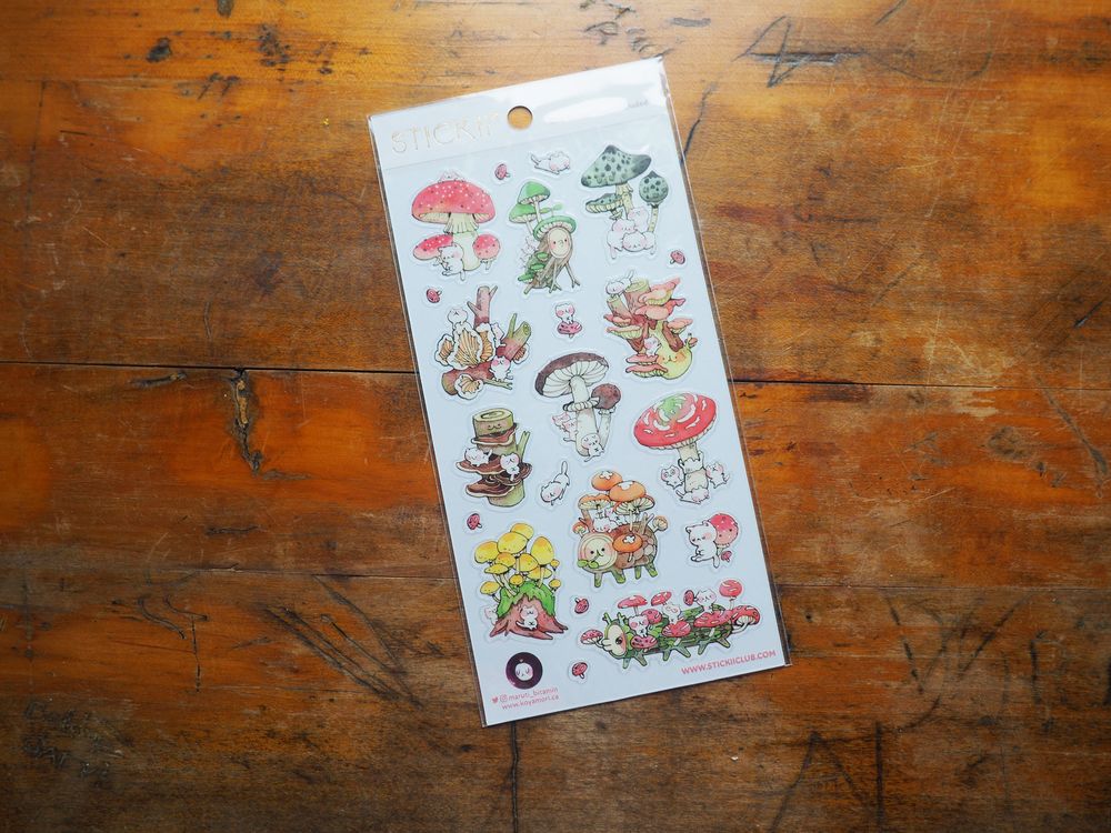 STICKII - Purr-fect Shrooms Stickers - 1 Sheet