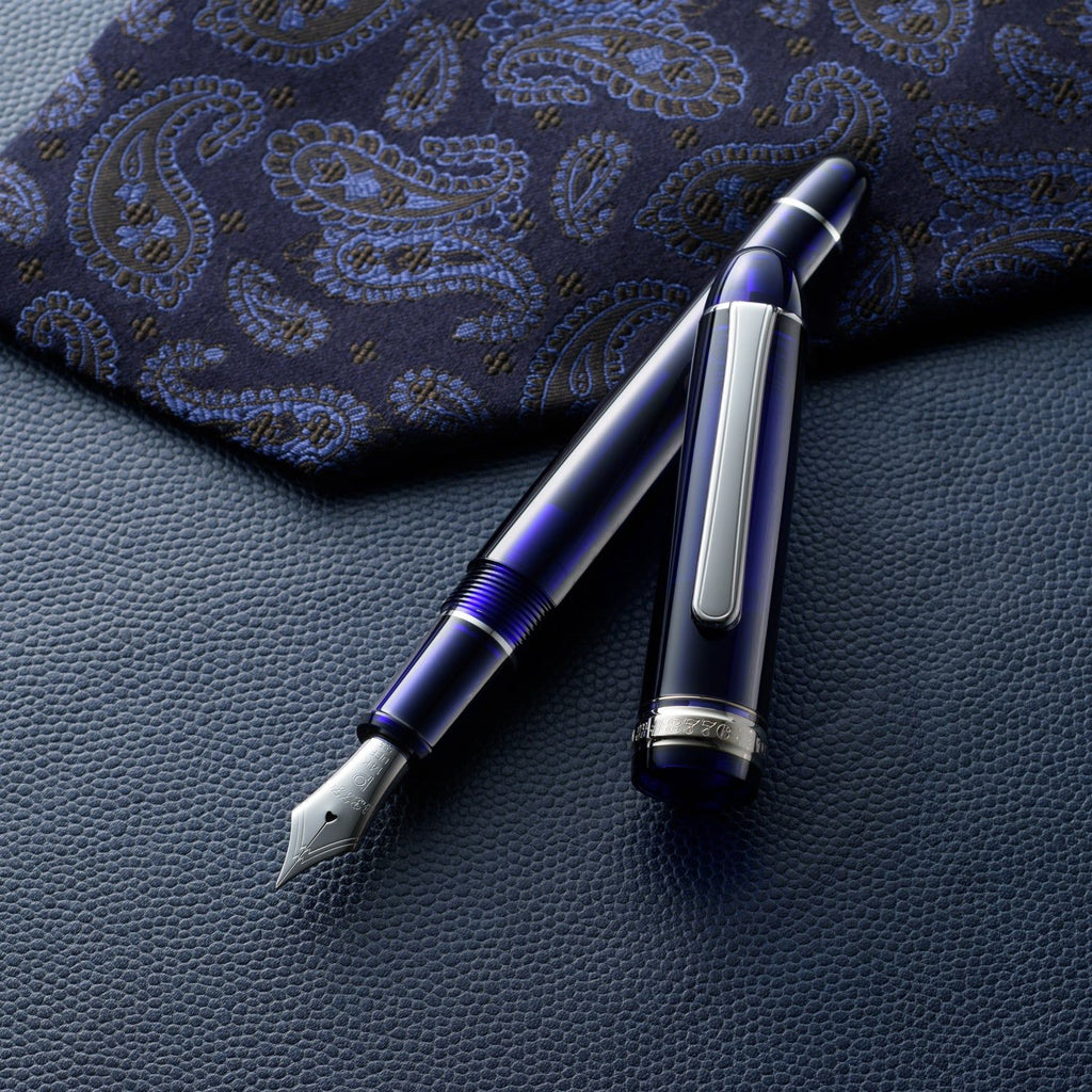 Platinum 3776 Century Fountain Pen  - Chartres Blue with Silver Trim