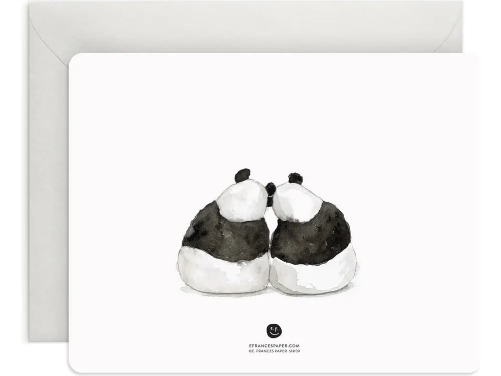 E. Frances Paper - 8 Boxed Notecard Set - Panda Hug Flat Notes