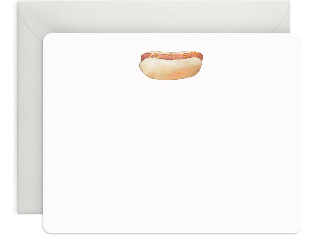 E. Frances Paper - 8 Boxed Notecard Set - Hot Dog Flat Notes