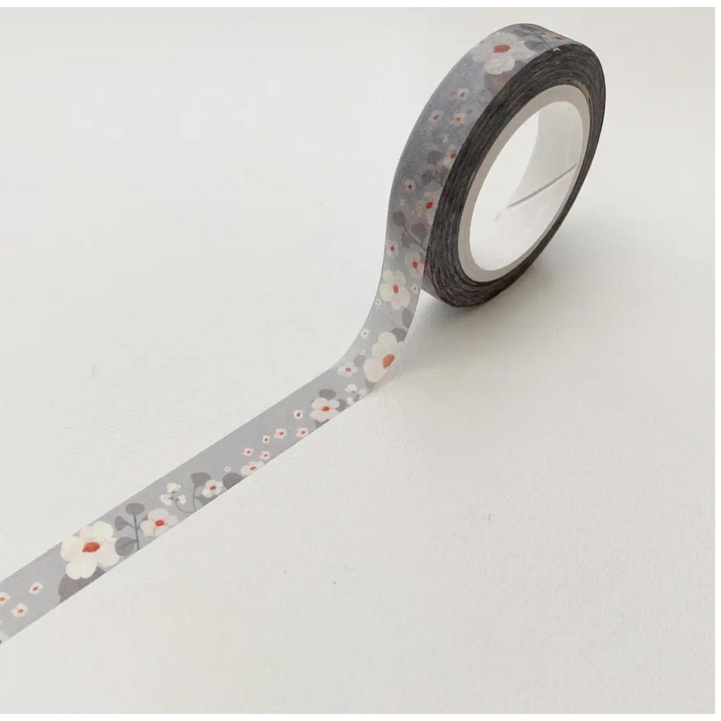 The Little Red House - Washi Tape - Grey Floral