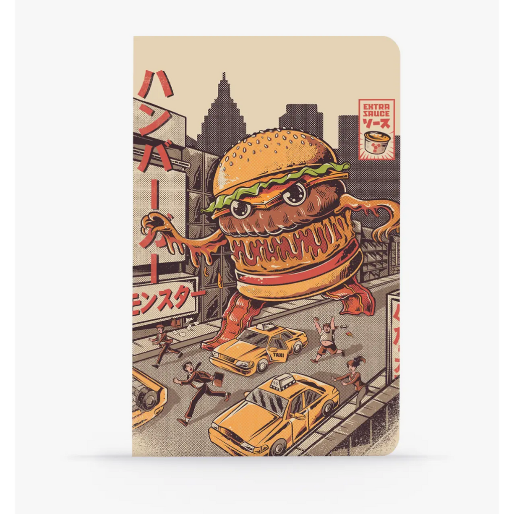 Denik Classic LayFlat Notebook - Burgerzilla - Lined