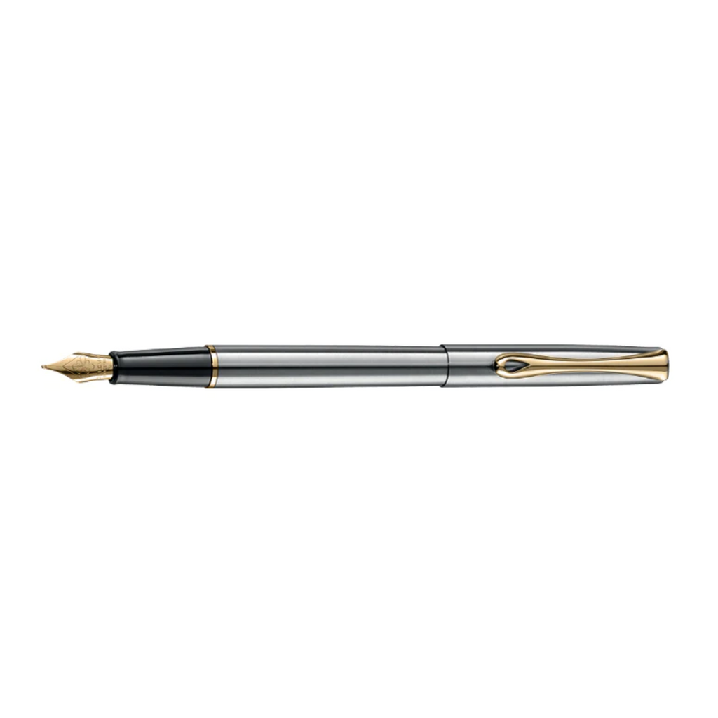 Diplomat Fountain Pen - Traveller - Stainless Steel GT