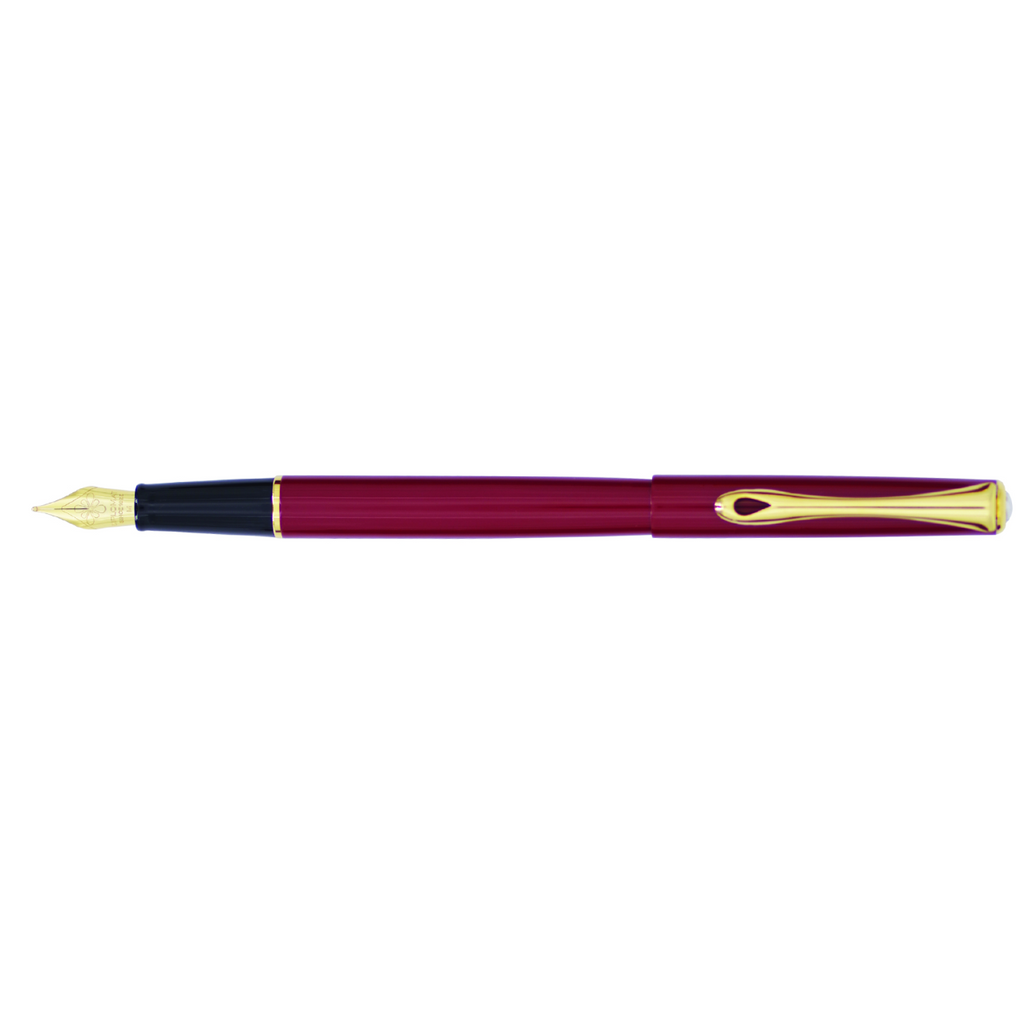 Diplomat Fountain Pen - Traveller - Dark Red GT