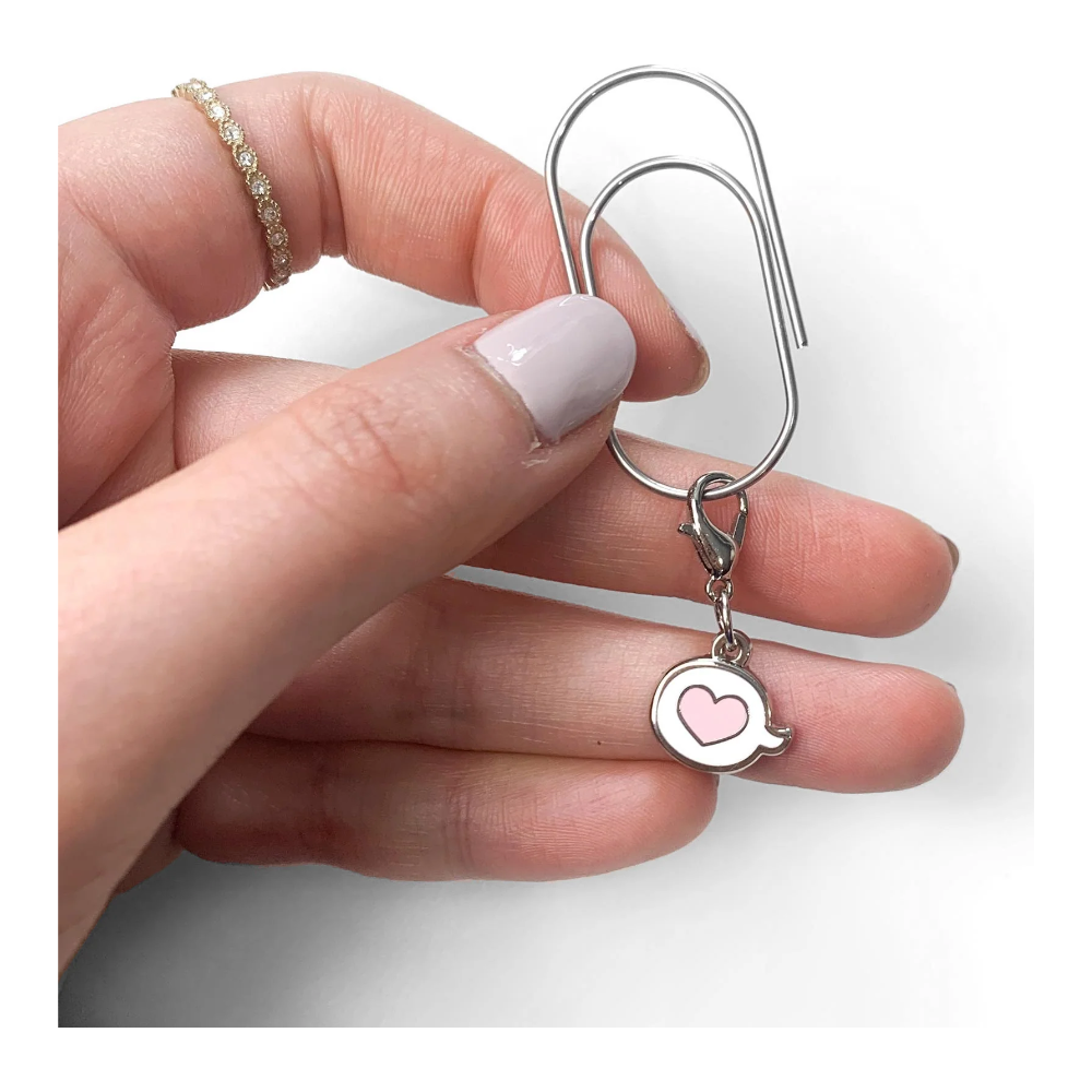 TheCoffeeMonsterzCo Wide Paperclip - Speech Bubble Charm