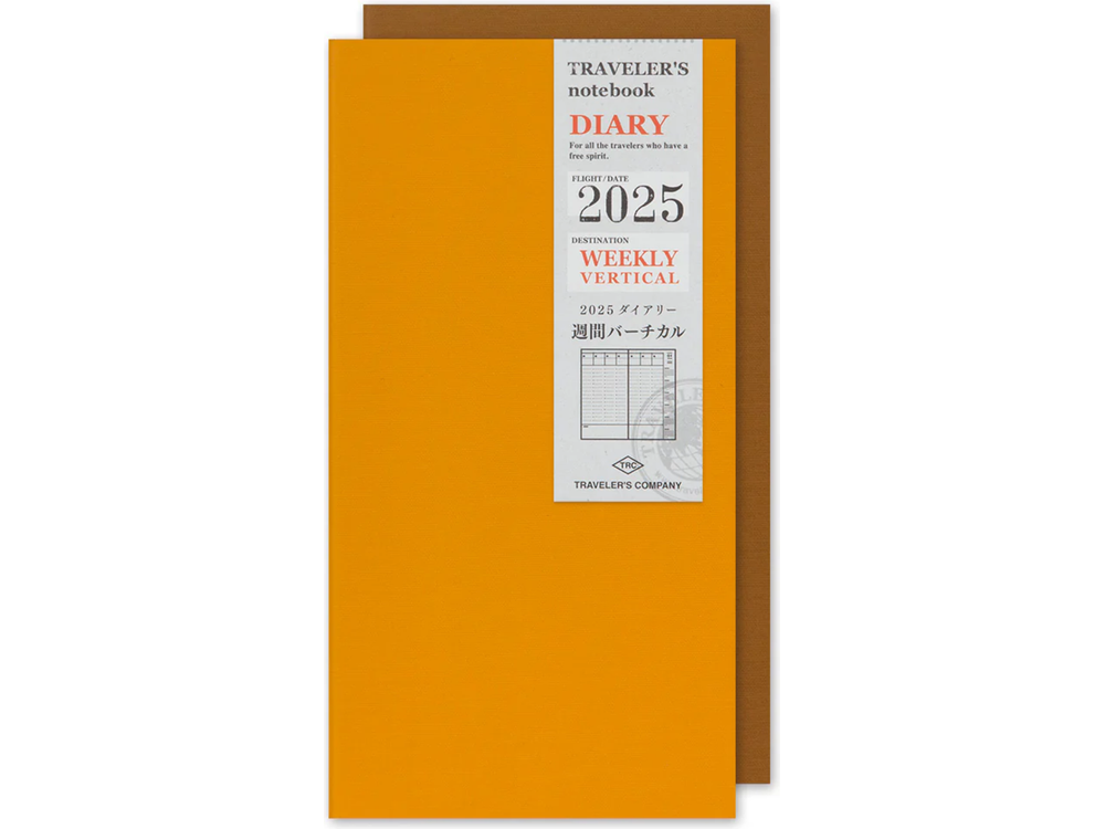 Traveler's Notebook Regular Size Refill - 2025 Diary - Weekly Vertical