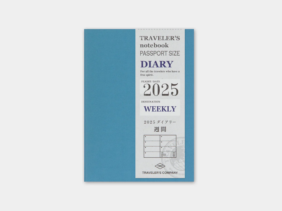 Traveler's Notebook Passport Size Refill - 2025 Diary - Weekly