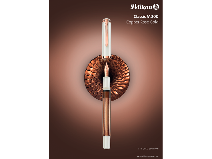 Pelikan M200 Fountain Pen - Copper Rose Gold