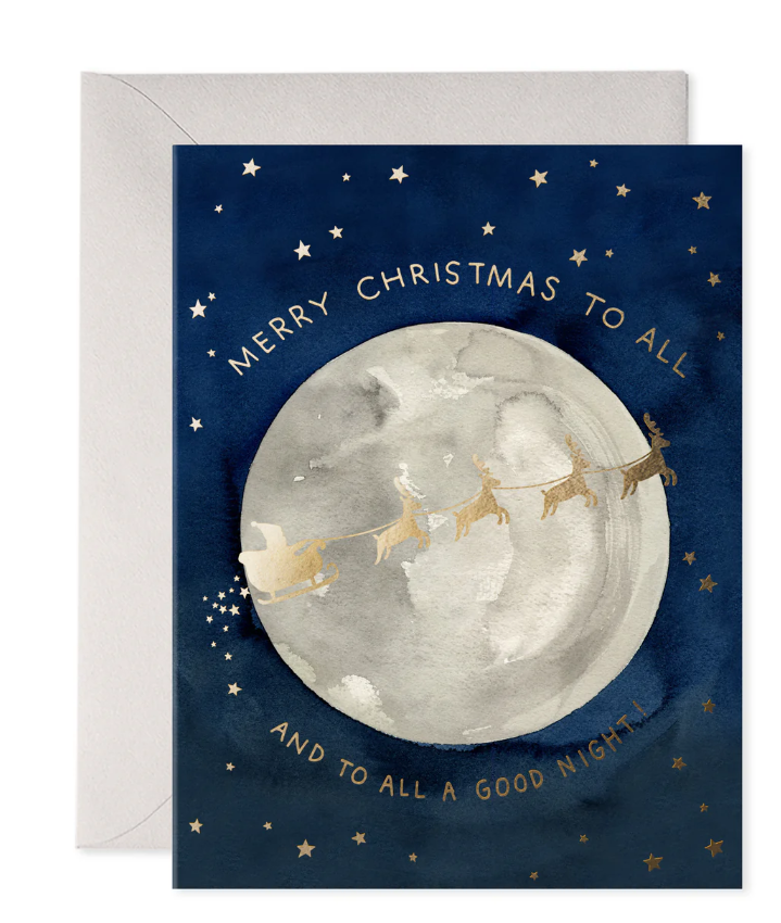 E. Frances Paper - Greeting Card - Santa Moon