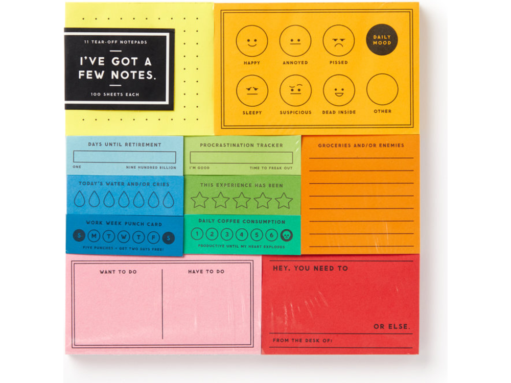 I've Got A Few Notes. Tear-off Notepad Set