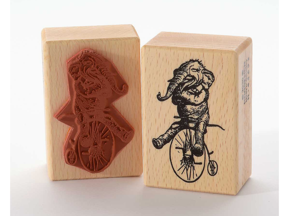 Heindesign Rubber Stamp - Elephant On a Bicycle