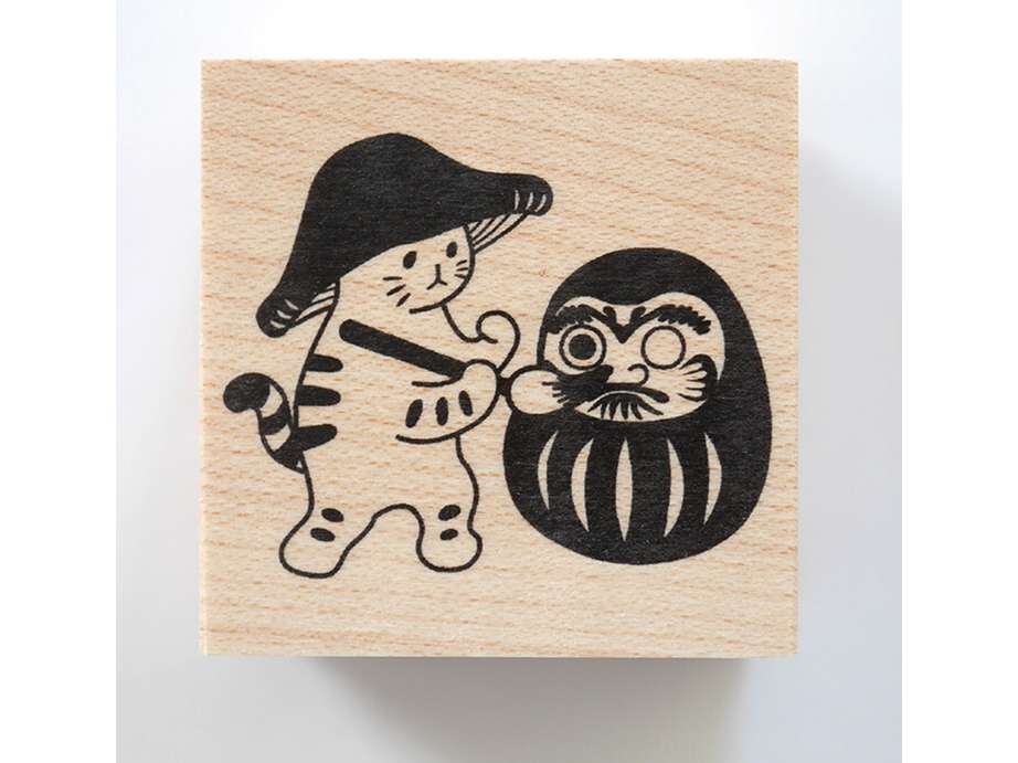 Mushroom Cat Stamp - Daruma-san