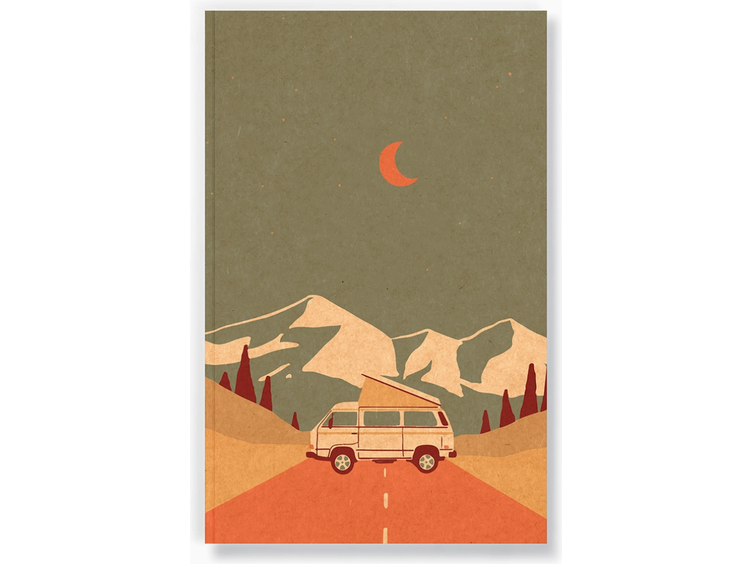 Denik Kraft LayFlat Notebook - Mountain Van - Lined
