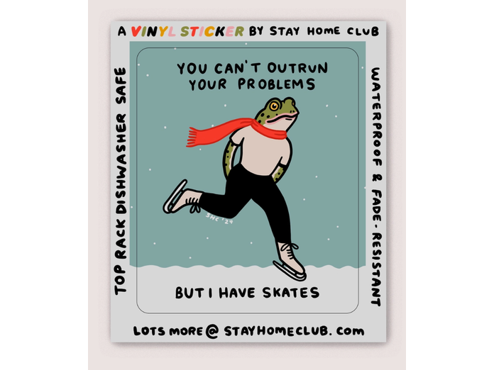 Stay Home Club Sticker - Outrun Your Problems