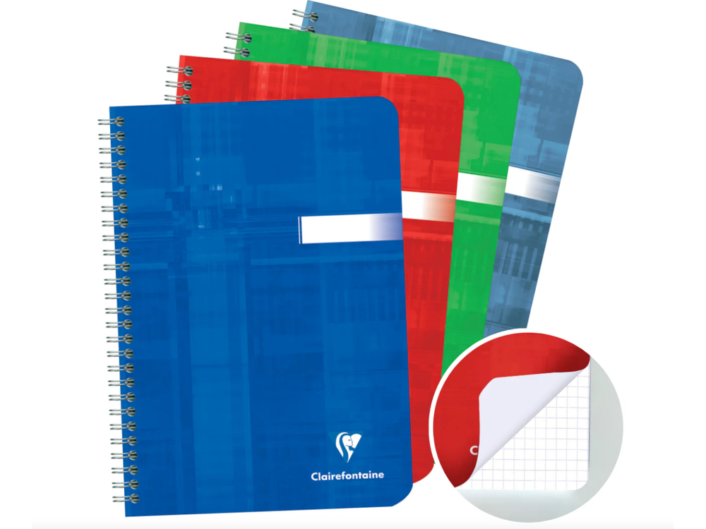 Clairefontaine - Spiral Bound - A5 - Assorted Colours (Graph)