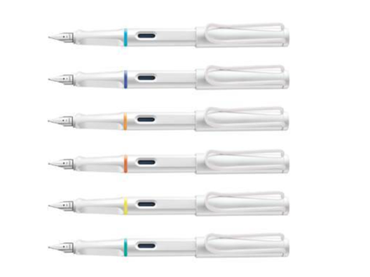 Lamy Safari Multicolor Ring Fountain Pen Set - White – Wonder Pens
