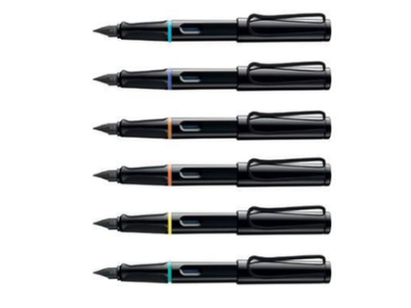 Lamy Safari Multicolor Ring Fountain Pen Set - Black