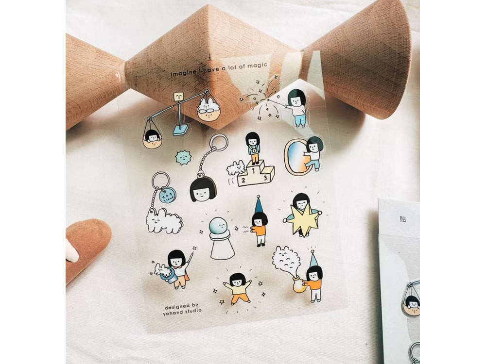 Yohand Studio - Transparent Die-Cut Stickers  - 1 Sheet - Imagine I Have a Lot of Magic